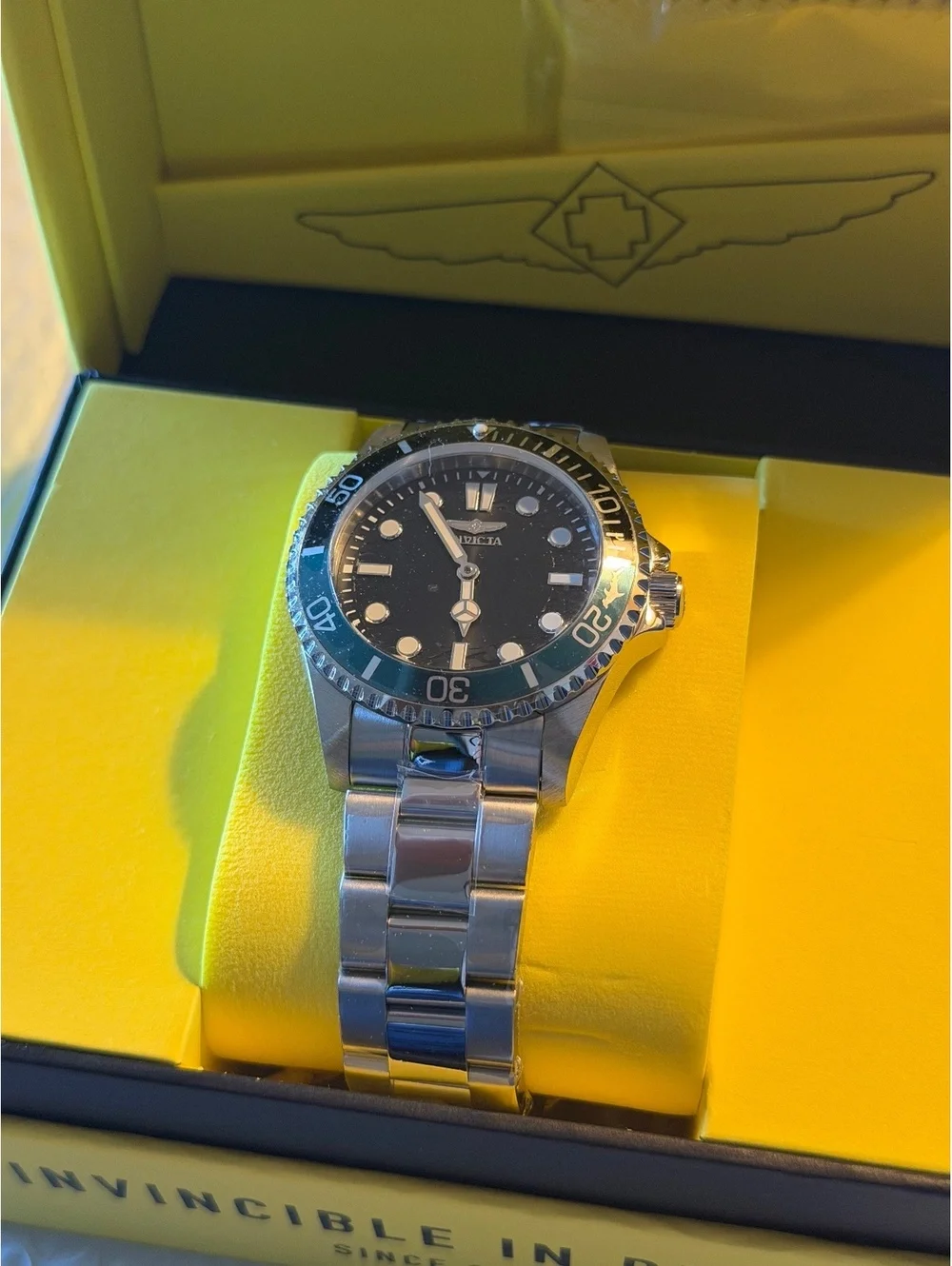 $279 Invicta PRO DIVER black dial diver watch with silver-tone BAND